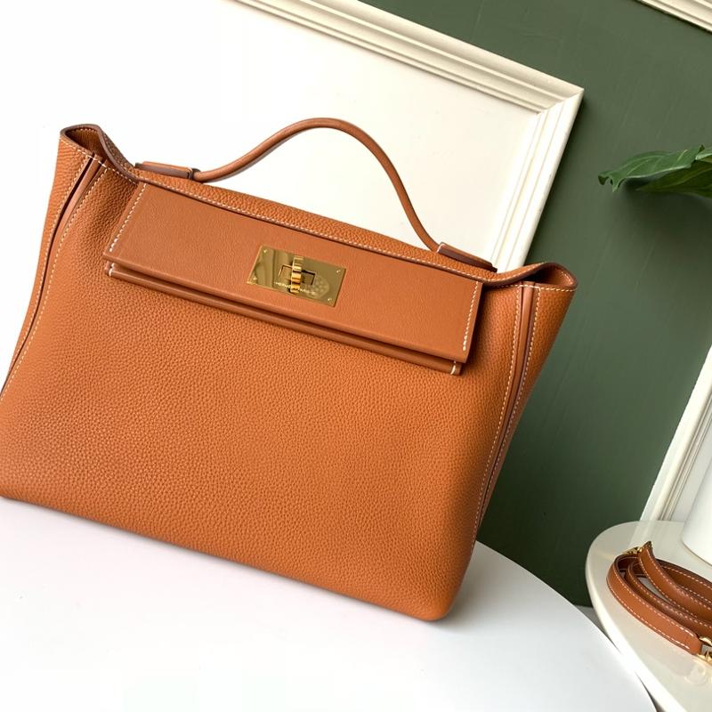 Hermes Kelly 2424-29 TG Pin SW Gold Brown Gold Buckle